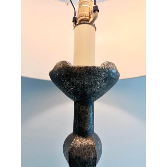 E.F. Chapman Oversized Vintage Chapman Sculptural Faux Stone Table Lamp For Sale - Image 4 of 11