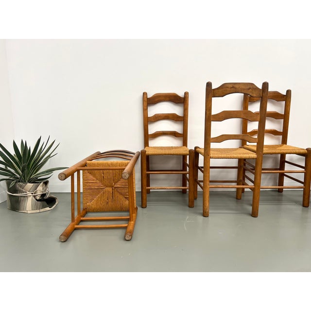 Chairs in Elm and Mulched Seat, 1950s, Set of 8 For Sale - Image 11 of 18