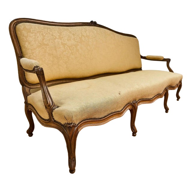 Large Antique Louis XV Sofa For Sale