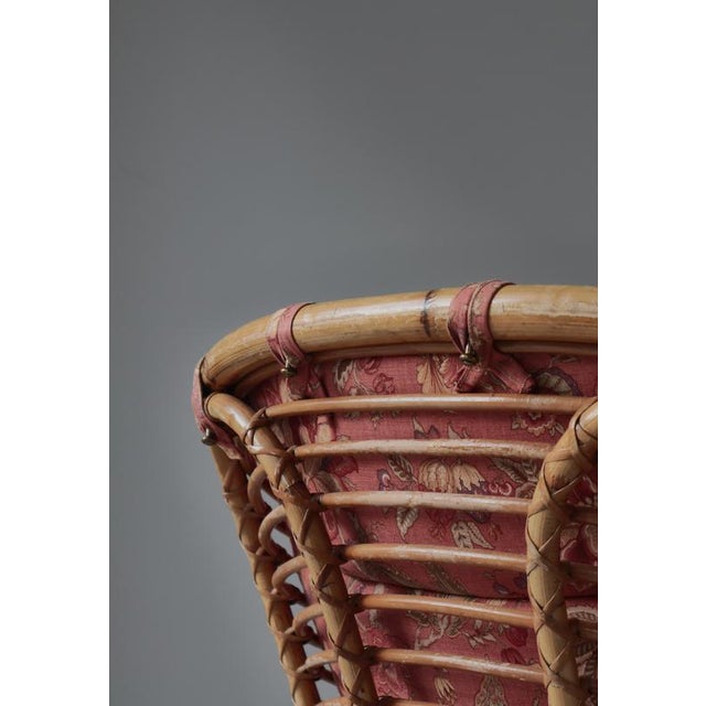 Set of Scandinavian Modern Rattan Lounge Chairs attributed to Tove Lindt-Larsen at Wengler, 1940s For Sale - Image 15 of 18