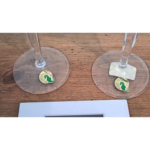 Waterford Millennium Happiness Bow Crystal Toasting Flutes, Marked with Box- a Pair For Sale - Image 10 of 11