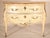 Louis XV style painted bombe chest of drawers with marble top, circa 1930's. The marble top with a serpentine shaped front...