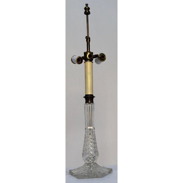 Brilliant Cut Glass Crystal Table Lamp For Sale - Image 13 of 13