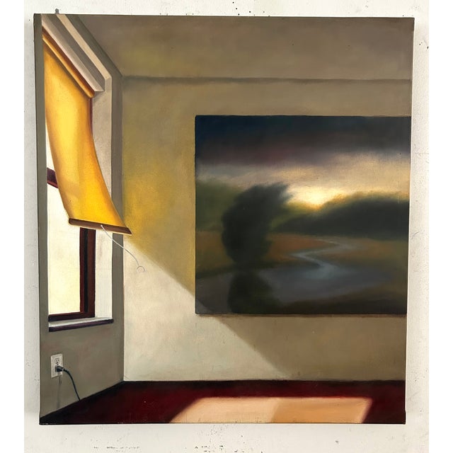 'Interior With Landscape' by James Shilaimon, 2006, Oil Painting on Canvas For Sale - Image 16 of 18