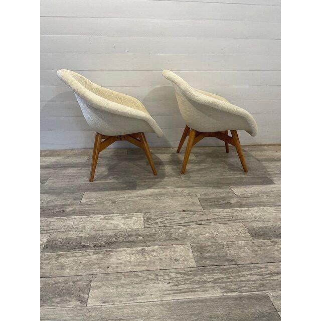Vintage new Upholstery Chairs by Navratil, 1950 By Navratil In superb condition Dims; H= 77/37 W= 79 cm D= 72 cm C-Nr. 18...