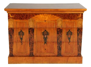 Biedermeier Chest of Drawers from Castle Carlsruhe, 1810