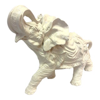 Vintage Lucky Elephant Ceramic Figure 'Made in Italy' For Sale