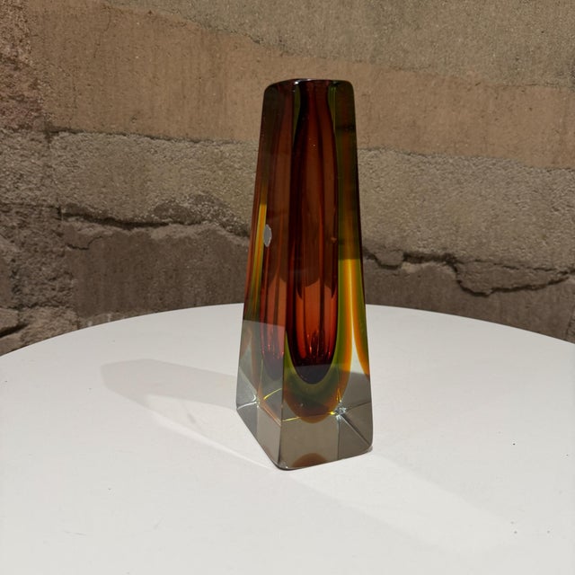 Murano Murano Vase Sommerso Attr Pavel Hlava Italy Mid Century Modern For Sale - Image 4 of 17