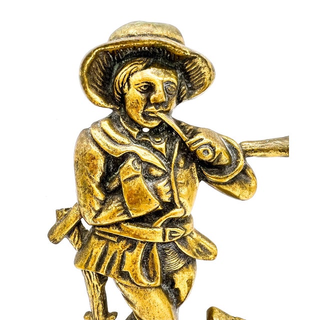 Brass 20th Century Brass Hunting Figure After Victorian English Doorstops – English Country / Equestrian Style For Sale - Image 8 of 9
