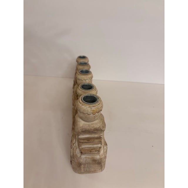 Rococo 1940s Rococo Style Five Arm Wooden Candelabra For Sale - Image 3 of 7