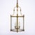 Metal French Antique, Louis XVI Style Lantern, Brass and Glass For Sale - Image 7 of 9
