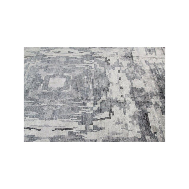 Handwoven Modern Abstract Area Rug 10x14 For Sale In Dallas - Image 6 of 10