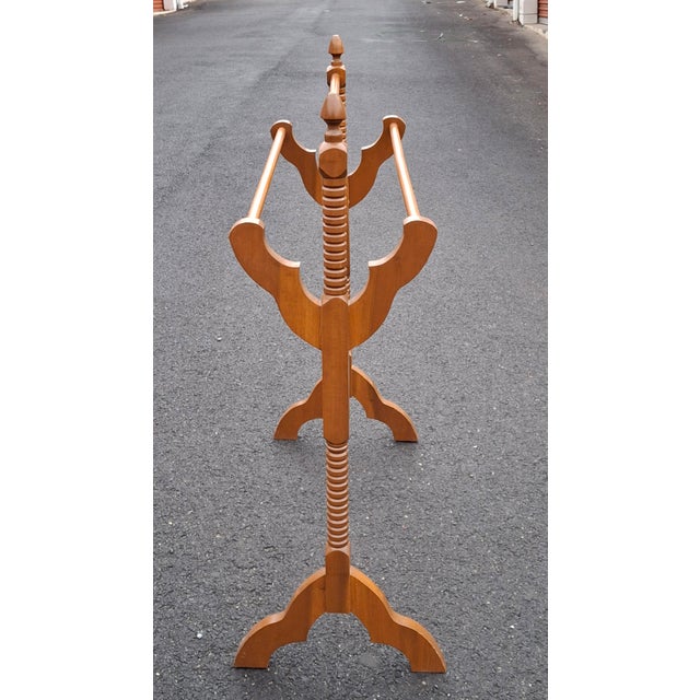 Late 20th Century Victorian Style Carved Mahogany Quilt Rack For Sale In Washington DC - Image 6 of 7