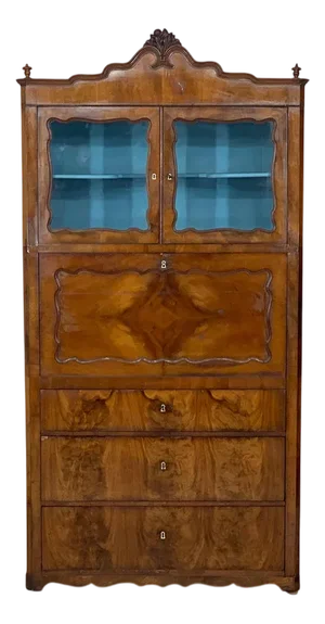 Biedermeier Secretary Cabinet, 1880s