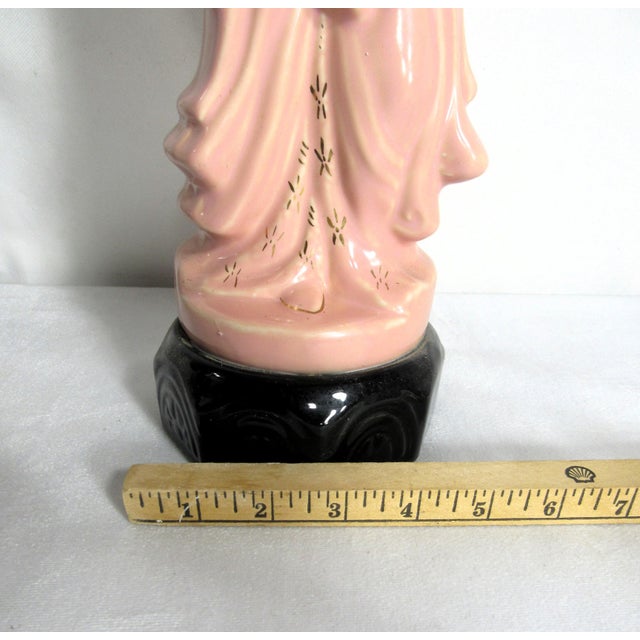 Mid 20th Century Asian Lady Lamp 1940 - 1950 For Sale - Image 11 of 11