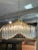 1970s Vintage Pagoda Glass and Brass Chandelier For Sale - Image 10 of 10