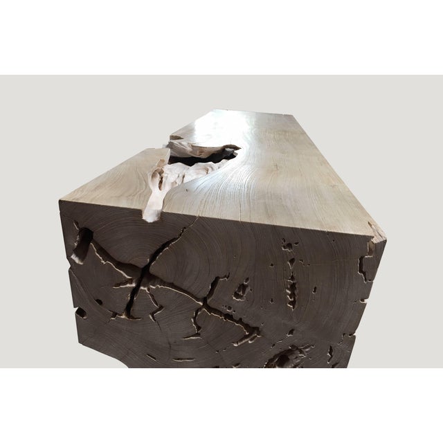 Andrianna Shamaris St. Barts Teak Wood Bench For Sale In New York - Image 6 of 18