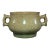Vintage‑Style Chinese Longquan Celadon Crackled Censer With Double Handles For Sale