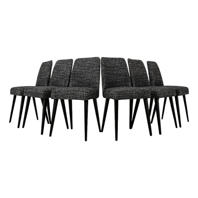 Vintage Dining Chairs, Poland, 1960s, Set of 6 For Sale