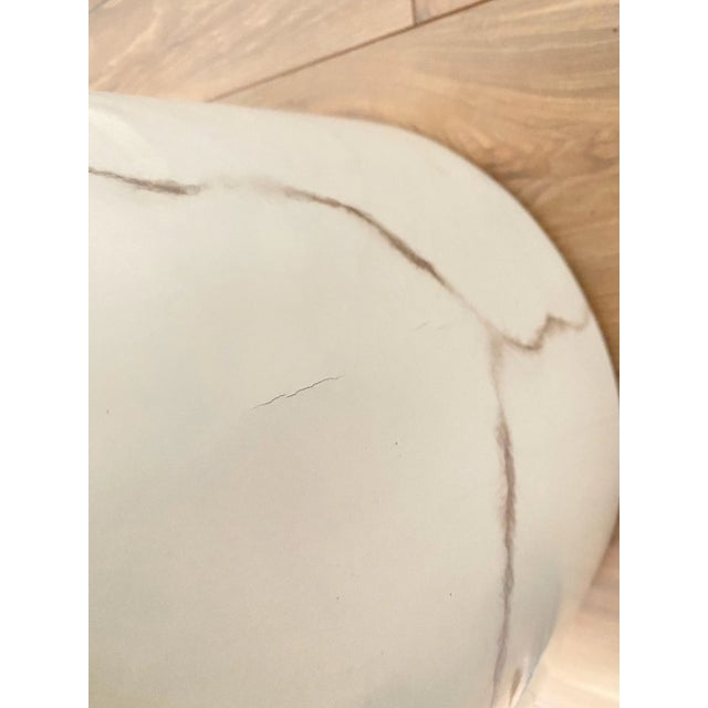 White Pair of 1980s Lacquer Round Top End Tables For Sale - Image 8 of 8