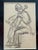 Small framed pencil drawing attributed to William Oberman from the artist’s estate, depicting a seated cellist in loose...