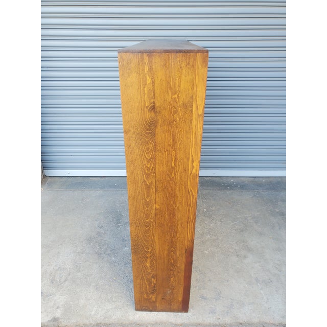 Brown 1950s Old Solid Wood Bookcase For Sale - Image 8 of 13