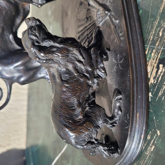 P J Mêne, Greyhound and King Charles Spaniel, Bronze, 19th Century For Sale - Image 13 of 14