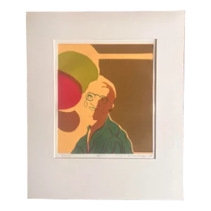 "Portrait of Tate (Art Student)" Neo-Expressionist Silkscreen Print, 1979