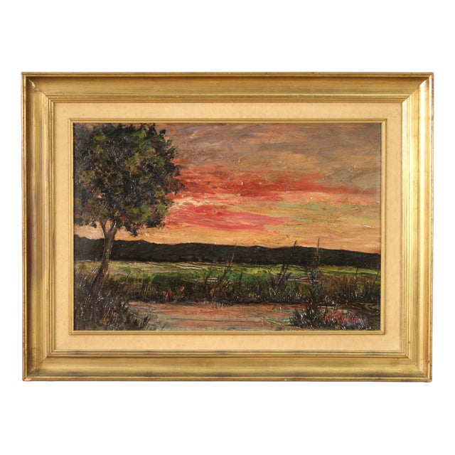 F. Rontini, Landscape, 1940s, Oil Painting For Sale
