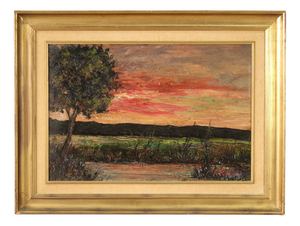 F. Rontini, Landscape, 1940s, Oil Painting