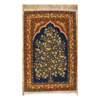 Hand-Woven Wall Tapestry Tree of Life with Birds For Sale