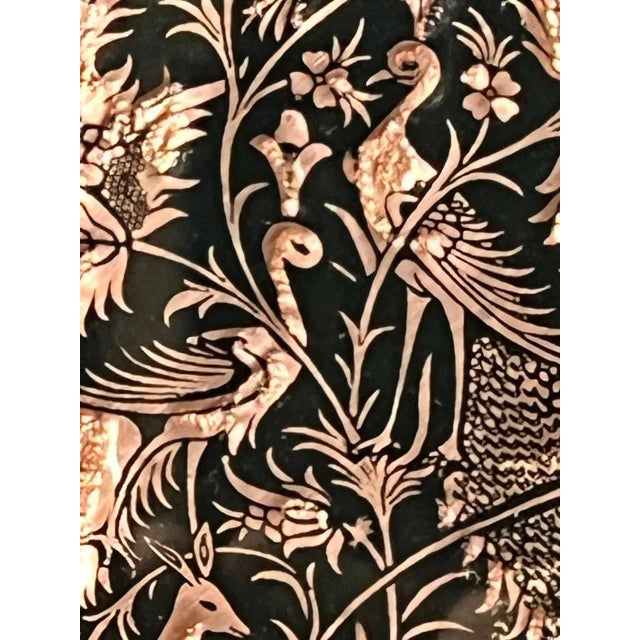 Metal Turkish Handcrafted Copper With Frame For Sale - Image 7 of 9