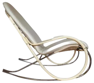Vintage Swiss Rocking Chair by Paul Tuttle for Strässle, 1970s
