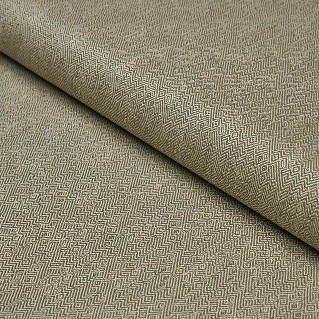 Traditional Schumacher Leona Performance Fabric In Green For Sale - Image 3 of 4