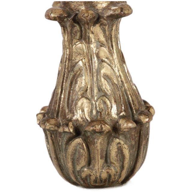 High Antique Gilded Wood Floor Chandelier, 1700s For Sale - Image 4 of 18