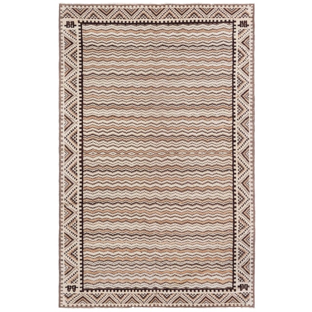 Doris Leslie Blau Midcentury Moroccan Handmade Wool Rug For Sale