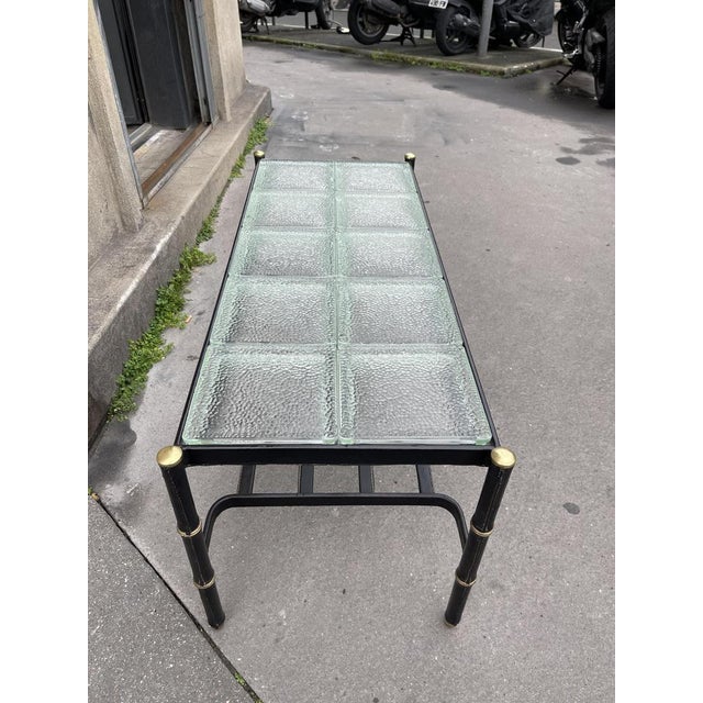 Stitched Leather Cocktail Table by Jacques Adnet, 1950s For Sale - Image 15 of 16