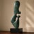 1960s 1960s Leonardo Nierman Signed Abstract Bronze Sculpture With Verdigris Patina on Custom Lucite Base For Sale - Image 5 of 10