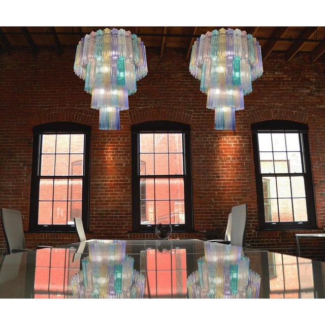 Large Multicolor Murano Chandelier by Valentina Planta For Sale - Image 4 of 18