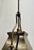 Original retail $2595, stylish Myra Allan Luxury Lighting Italian Bronze Pendant Light, showroom floor sample