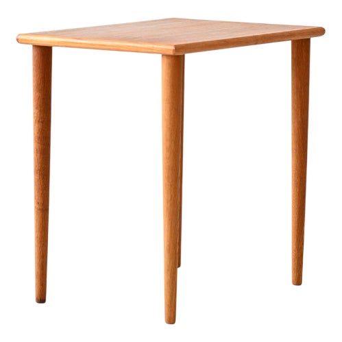 Small Scandinavian Coffee Table with Turned Legs, 1950s For Sale