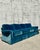Vintage Regency Cerulean Velvet Down Long Sofa After Ferrell For Sale In West Palm - Image 6 of 12