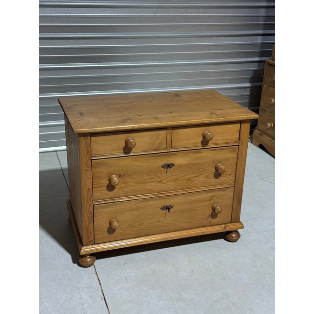 Antique Pine Two Over Two Drawers - Chest of Drawers From England For Sale - Image 4 of 18
