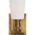 Thomas O'Brien for Visual Comfort Signature Bryant Single Bath Sconce in Hand-Rubbed Antique Brass with White Glass For Sale