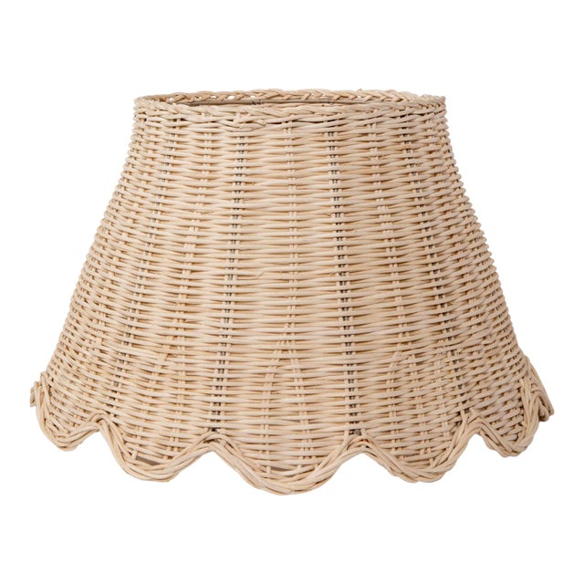 16" Scalloped Lamp Shade in Rattan Chairish