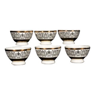 Golden Hour Grooves: Fornasetti's Anthemion Appetizer Bowls For Sale