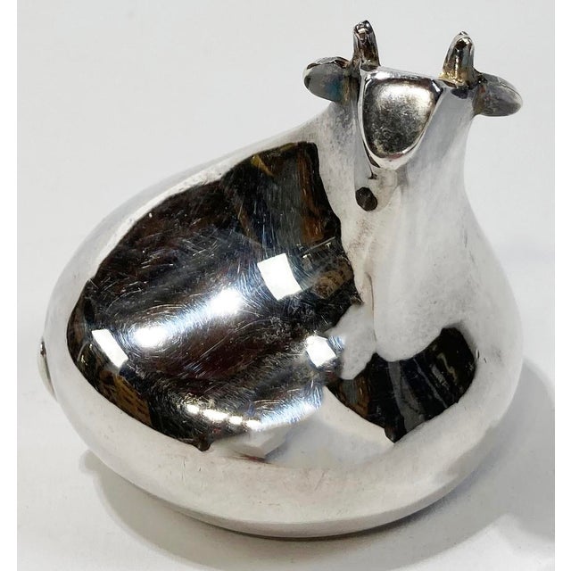 Vintage Dansk silver plate bull paper weight. Would also make a wonderful decorative accessory. Marked "Dansk...
