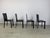 Animal Skin Vintage Black Leather Dining Chairs, 1970s, Set of 4 For Sale - Image 7 of 10