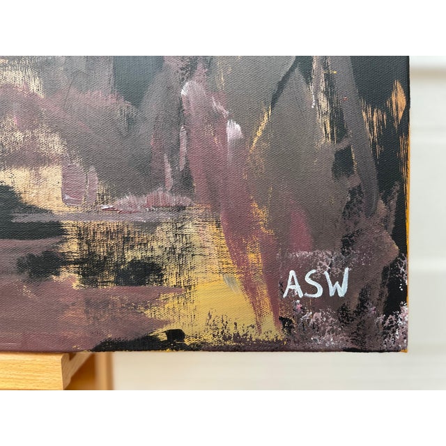 Black Yellow & Red Abstract Expressionist Art by Contemporary British Angela Wakefield Artist 2022 For Sale - Image 15 of 17