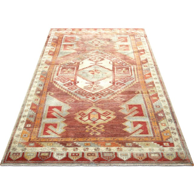 1960s 1960s Turkish Oushak Rug For Sale - Image 5 of 6
